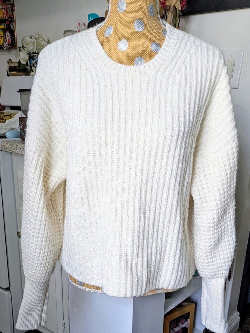 Supreme softness Ribbed wool Cotton blend Knit Sweater